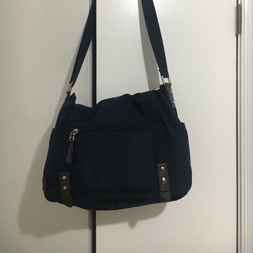 Fossil Navy Blue Crossbody Laptop Bag - Picture 2 of 8